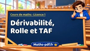 Dérivabilité, Rolle et TAF en L1 de maths