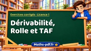 Dérivabilité, Rolle et TAF en L1 de maths