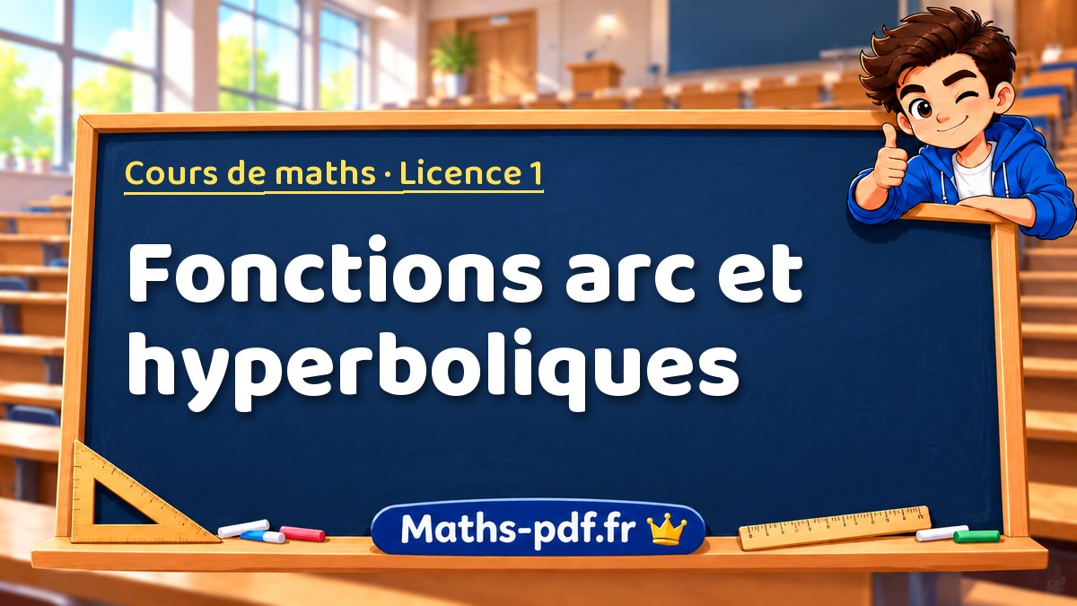 Fonctions arc et hyperboliques – Cours de maths en Licence 1 sur Maths-pdf.fr