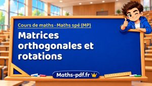 Matrices orthogonales et rotations en maths spé (MP)