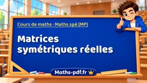 Matrices symétriques réelles en maths spé (MP)