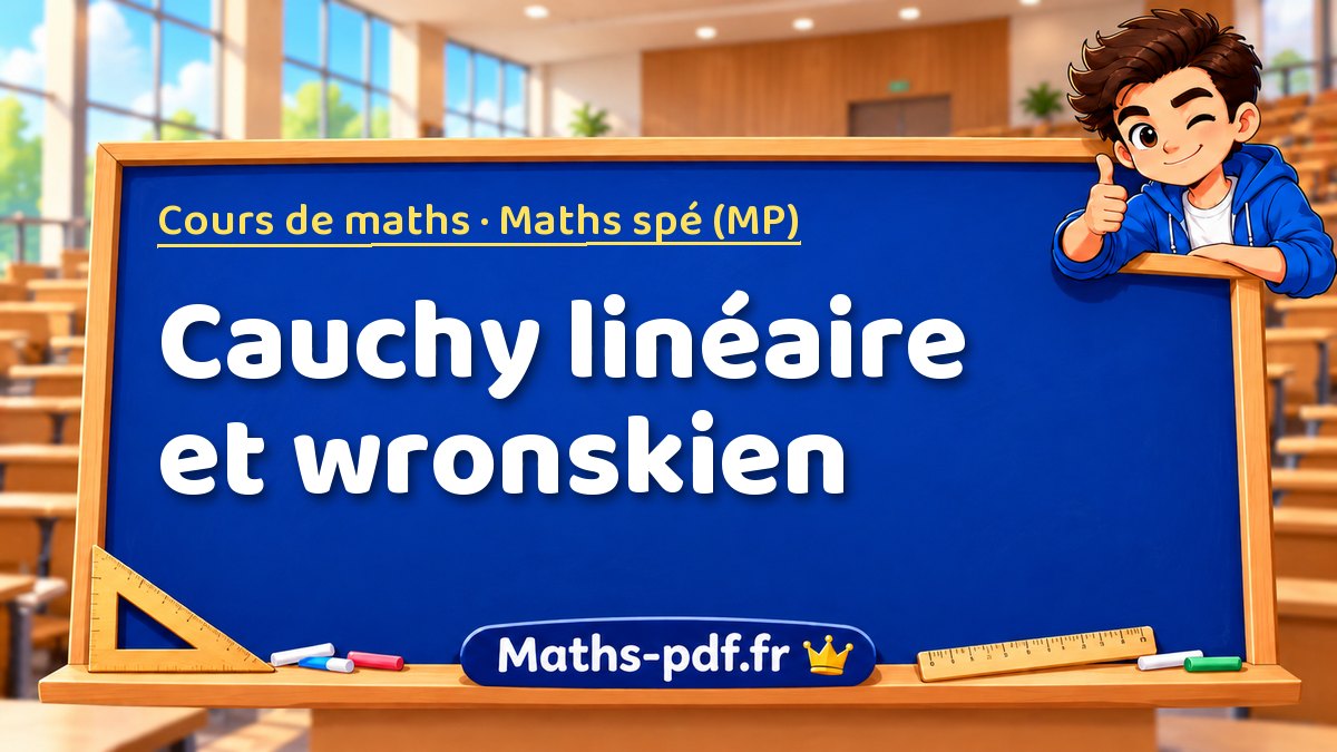 Cauchy linéaire et wronskien – Cours de maths en Maths spé (MP) sur Maths-pdf.fr