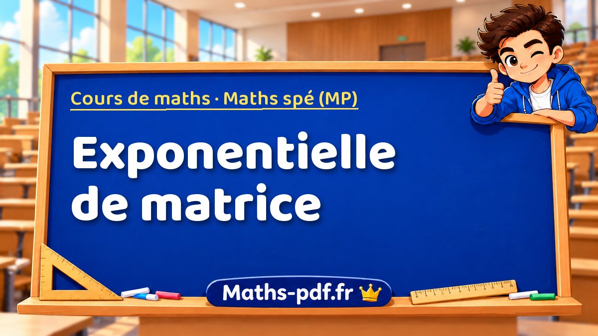 Exponentielle de matrice – Cours de maths en Maths spé (MP) sur Maths-pdf.fr