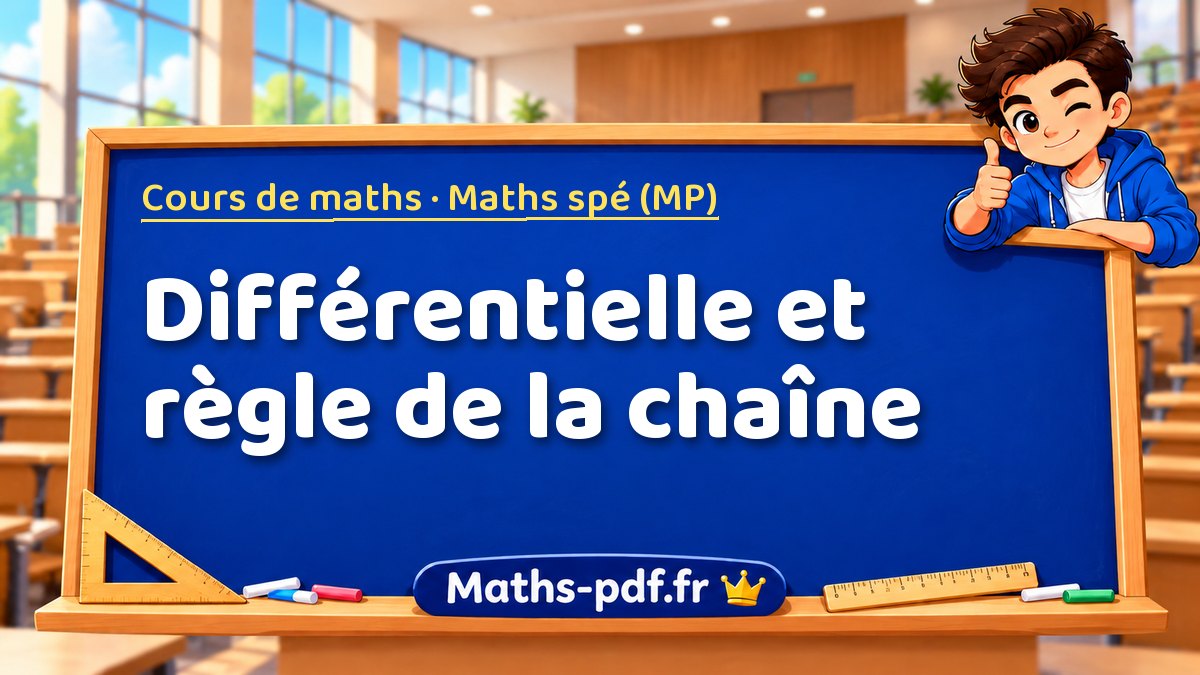 Différentielle et règle de la chaîne – Cours de maths en Maths spé (MP) sur Maths-pdf.fr
