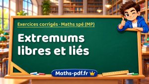 Extremums libres et liés en maths spé (MP)