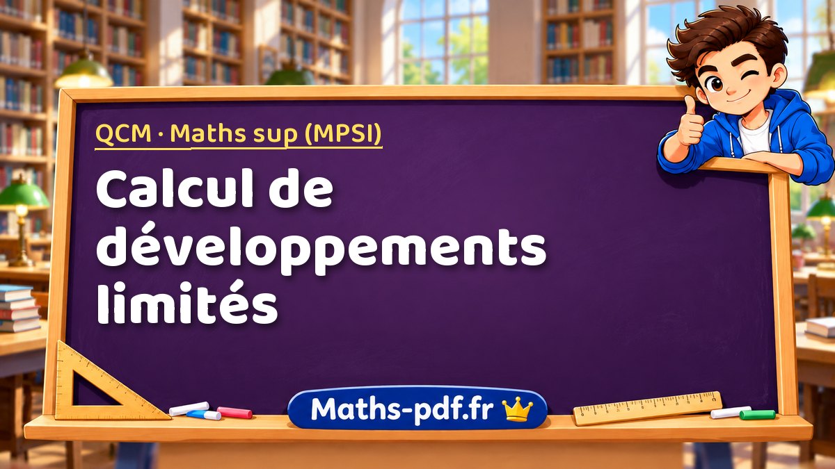 Calcul de développements limités – QCM en Maths sup (MPSI) sur Maths-pdf.fr