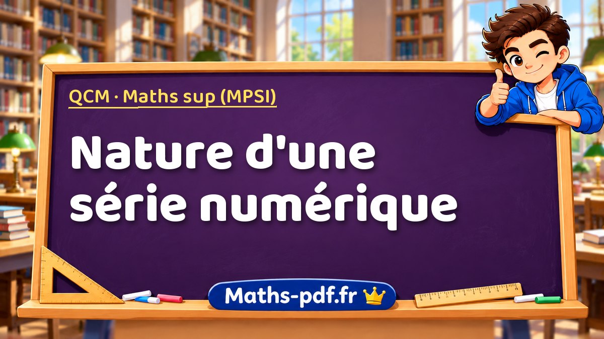 Nature d'une série numérique – QCM en Maths sup (MPSI) sur Maths-pdf.fr