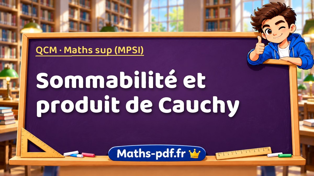 Sommabilité et produit de Cauchy – QCM en Maths sup (MPSI) sur Maths-pdf.fr