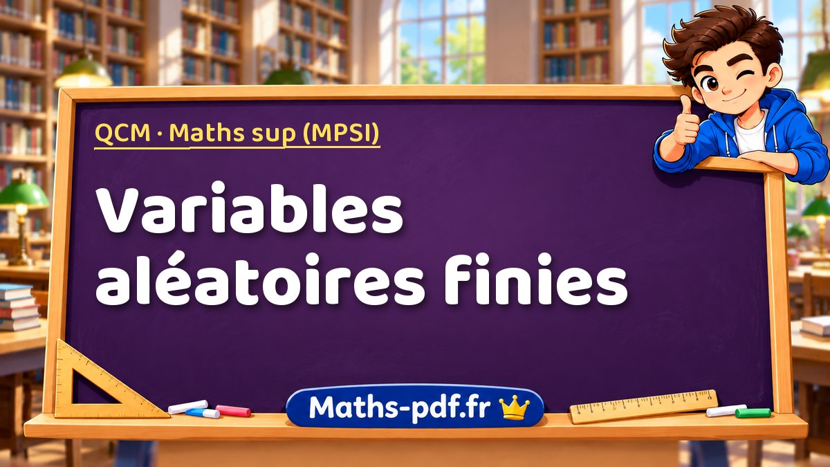 Variables aléatoires finies – QCM en Maths sup (MPSI) sur Maths-pdf.fr