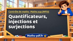 Quantificateurs, injections et surjections