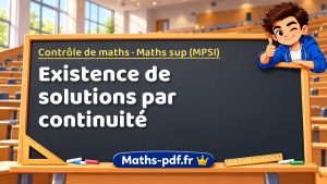 Existence de solutions par continuité