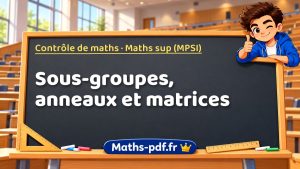 Sous-groupes, anneaux et matrices