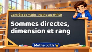 Sommes directes, dimension et rang