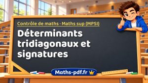 Déterminants tridiagonaux et signatures