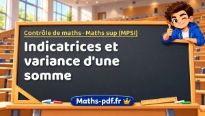 Indicatrices et variance d’une somme