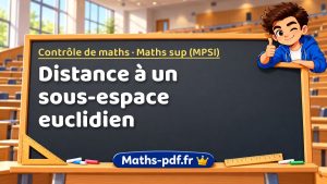 Distance à un sous-espace euclidien