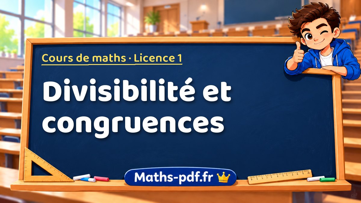 Divisibilité et congruences – Cours de maths en Licence 1 sur Maths-pdf.fr