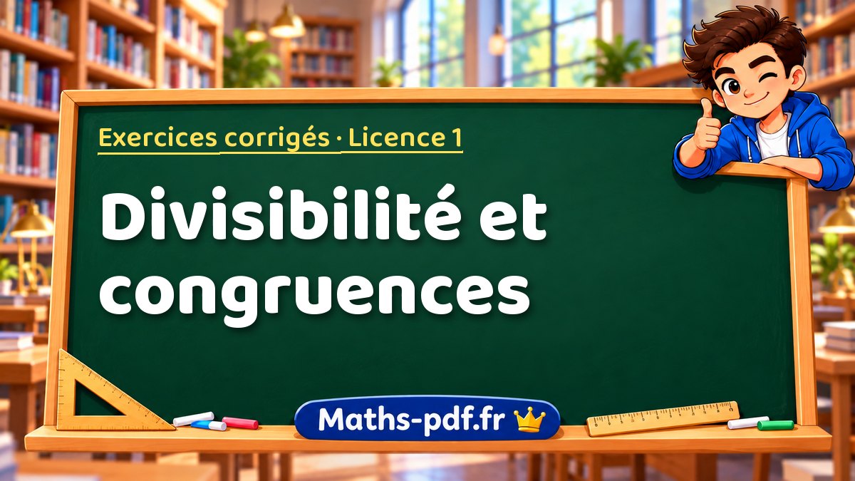 Divisibilité et congruences – Exercices corrigés en Licence 1 sur Maths-pdf.fr