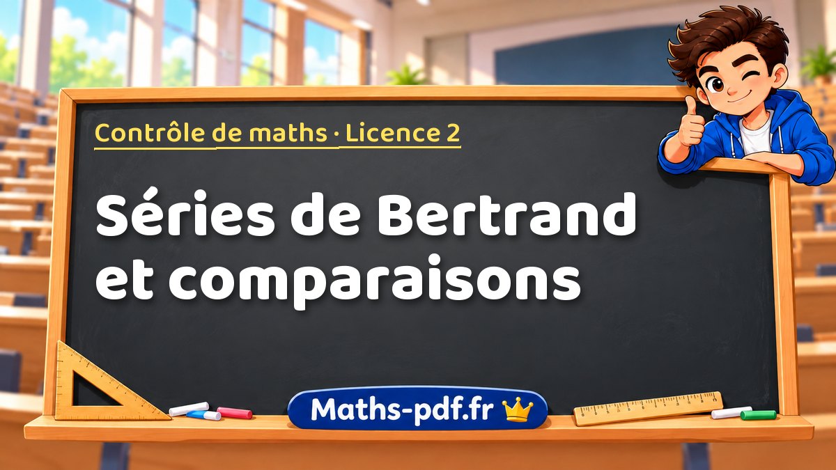 Séries de Bertrand et comparaisons – Contrôle de maths en Licence 2 sur Maths-pdf.fr
