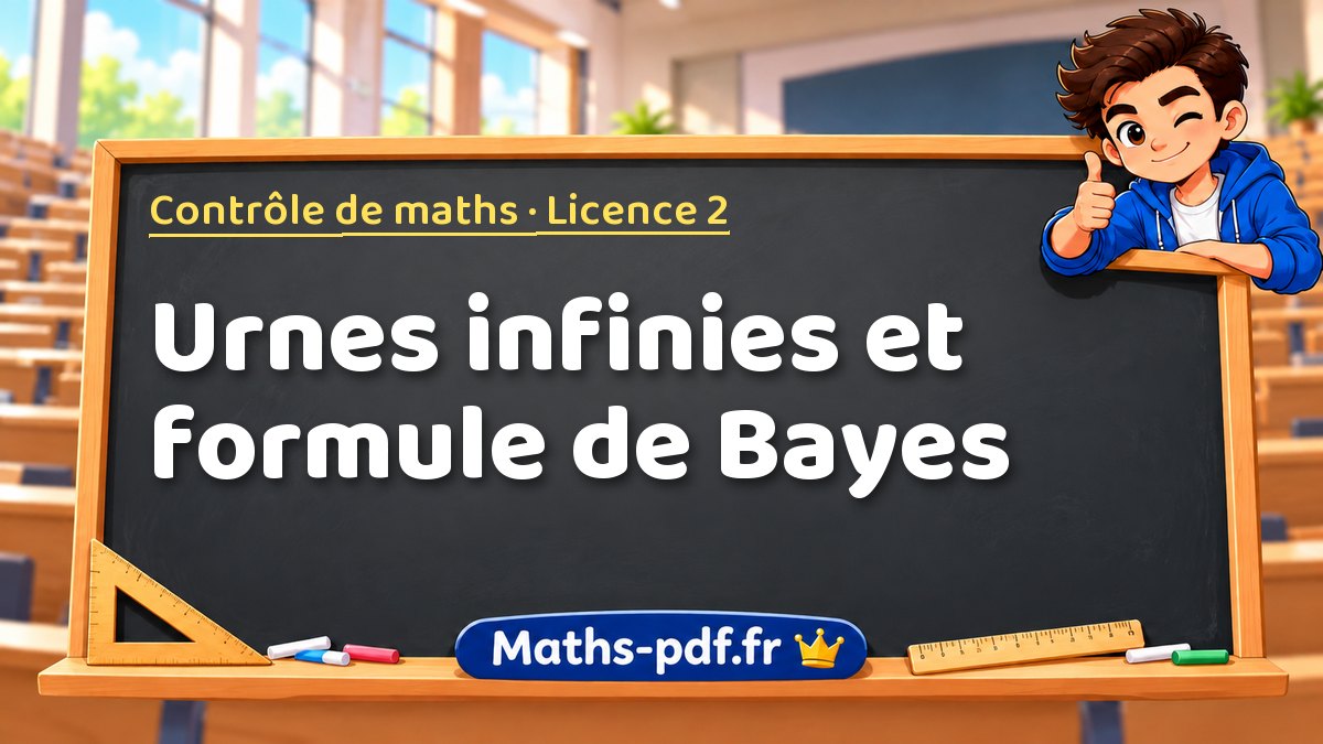 Urnes infinies et formule de Bayes – Contrôle de maths en Licence 2 sur Maths-pdf.fr