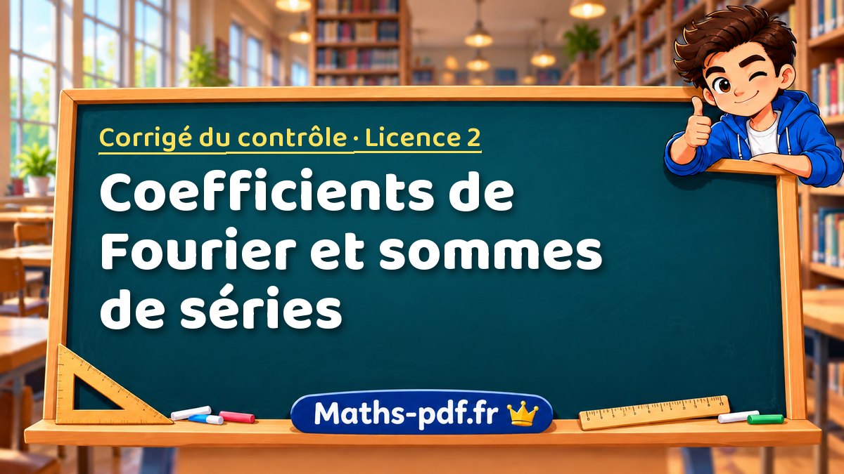 Coefficients de Fourier et sommes de séries – Corrigé du contrôle en Licence 2 sur Maths-pdf.fr