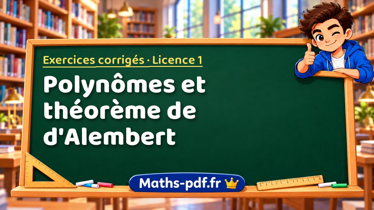 Polynômes et théorème de d'Alembert – Exercices corrigés en Licence 1 sur Maths-pdf.fr