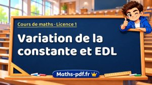Variation de la constante et EDL en L1 de maths