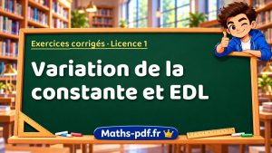 Variation de la constante et EDL en L1 de maths