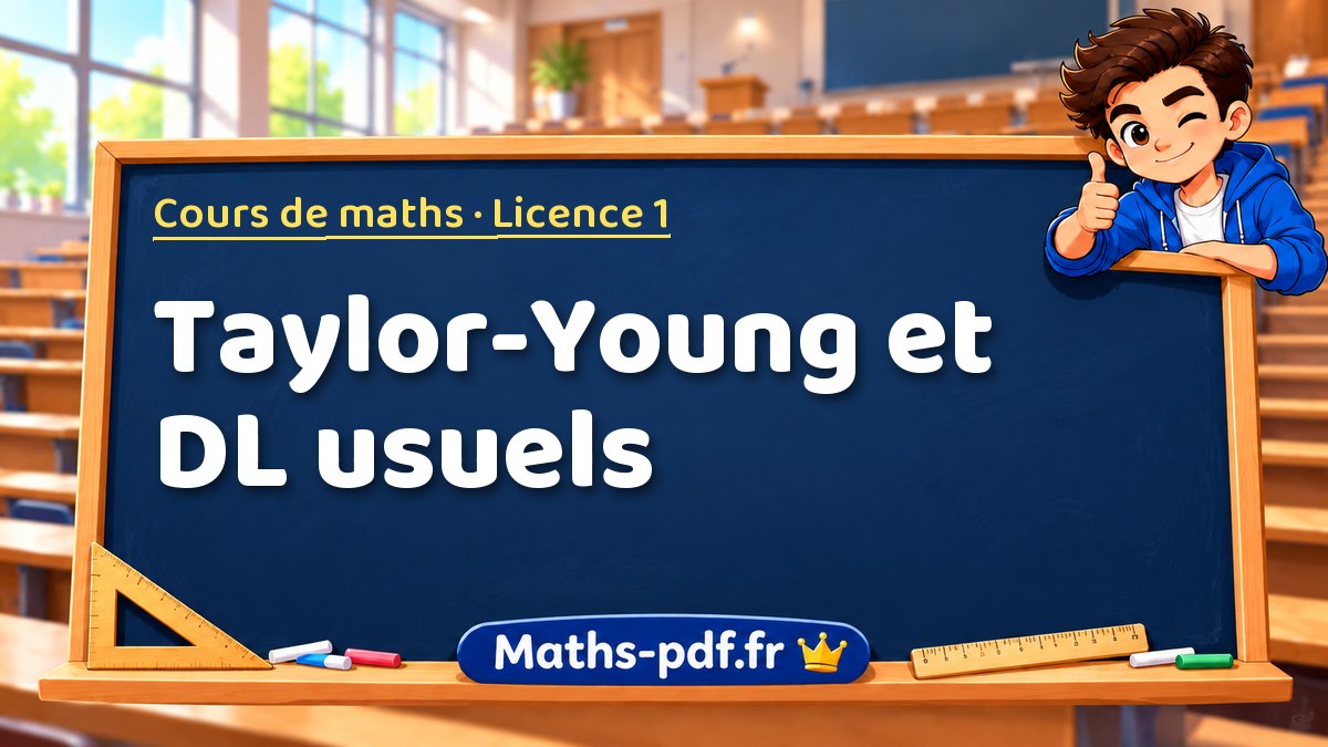 Taylor-Young et DL usuels – Cours de maths en Licence 1 sur Maths-pdf.fr