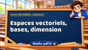 Espaces vectoriels, bases, dimension en L1 de maths