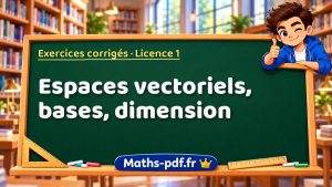Espaces vectoriels, bases, dimension en L1 de maths