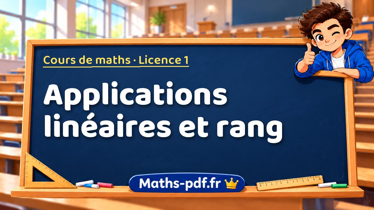 Applications linéaires et rang – Cours de maths en Licence 1 sur Maths-pdf.fr