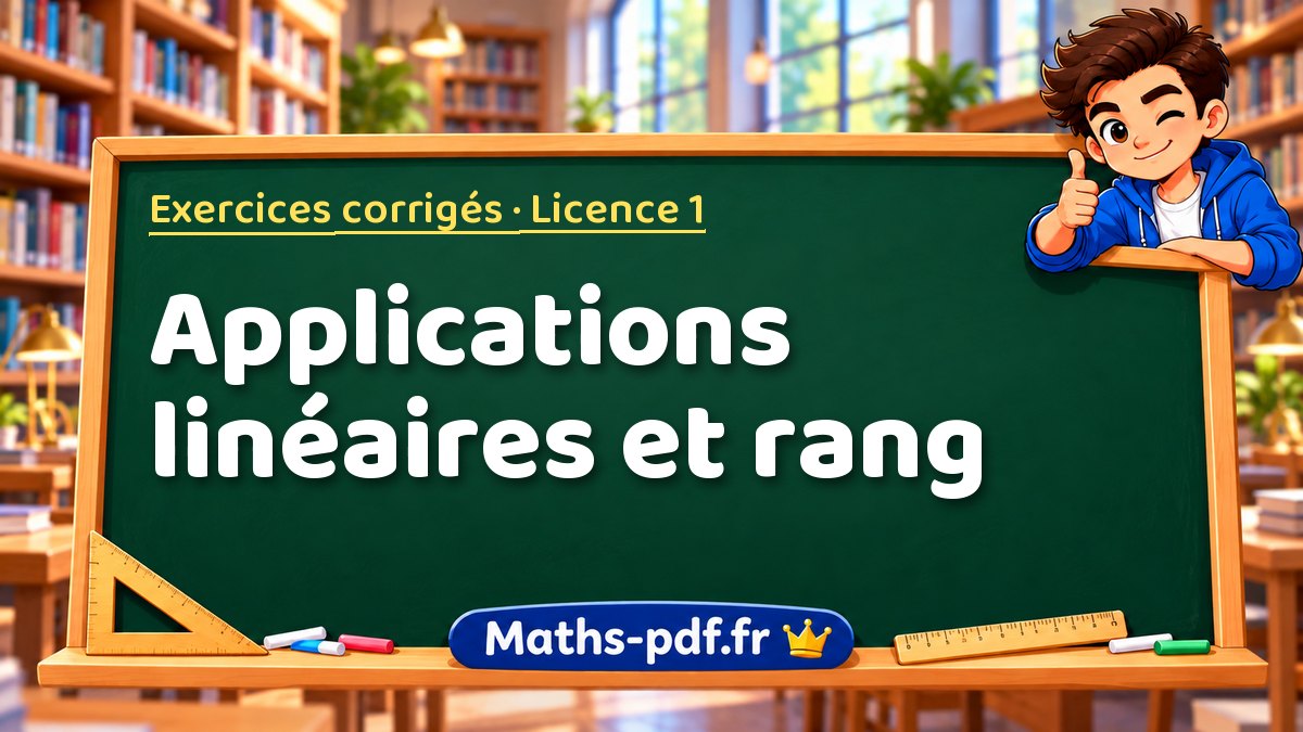 Applications linéaires et rang – Exercices corrigés en Licence 1 sur Maths-pdf.fr