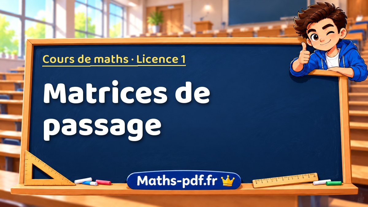 Matrices de passage – Cours de maths en Licence 1 sur Maths-pdf.fr