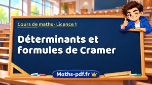 Déterminants et formules de Cramer en L1 de maths