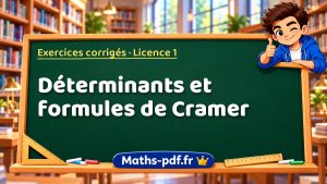 Déterminants et formules de Cramer en L1 de maths