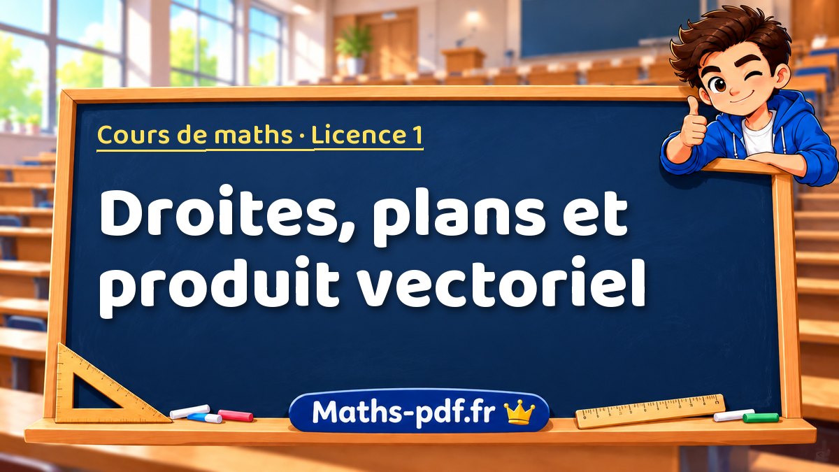Droites, plans et produit vectoriel – Cours de maths en Licence 1 sur Maths-pdf.fr