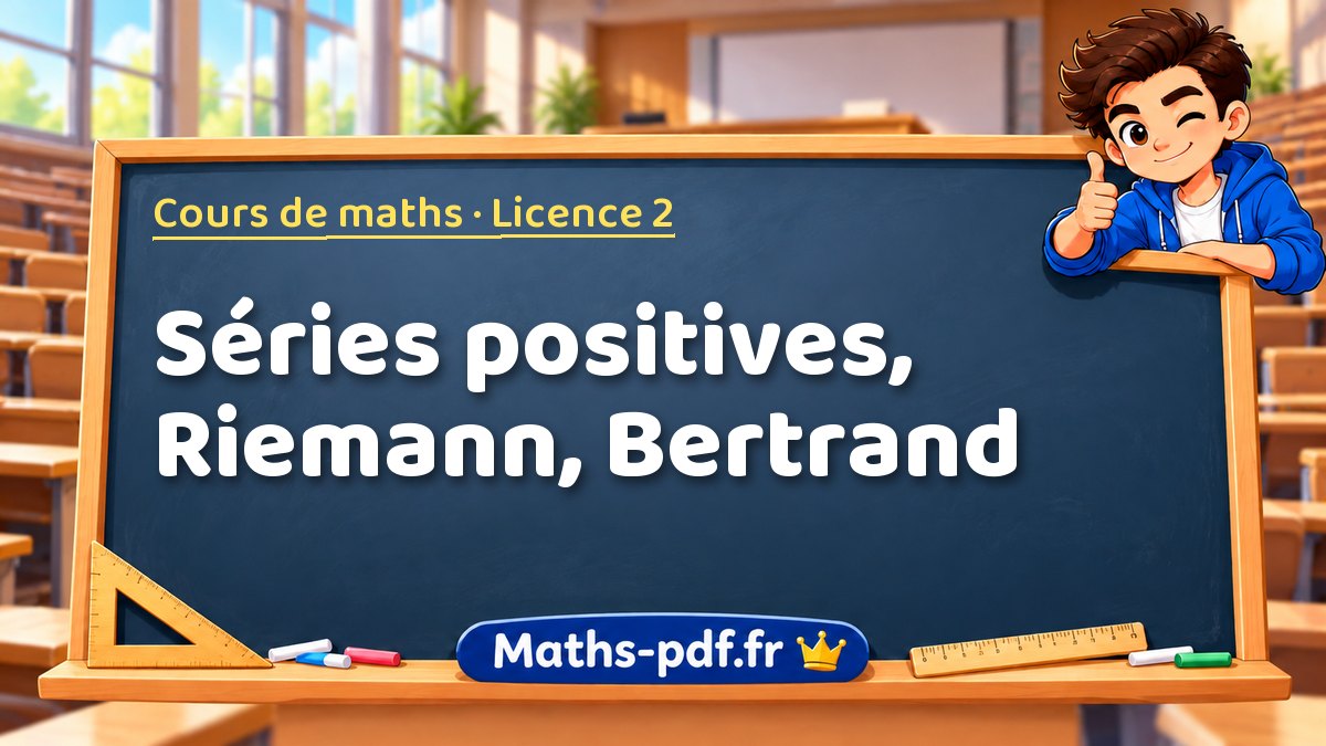 Séries positives, Riemann, Bertrand – Cours de maths en Licence 2 sur Maths-pdf.fr
