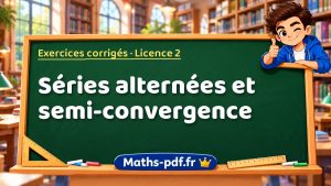 Séries alternées et semi-convergence en L2 de maths