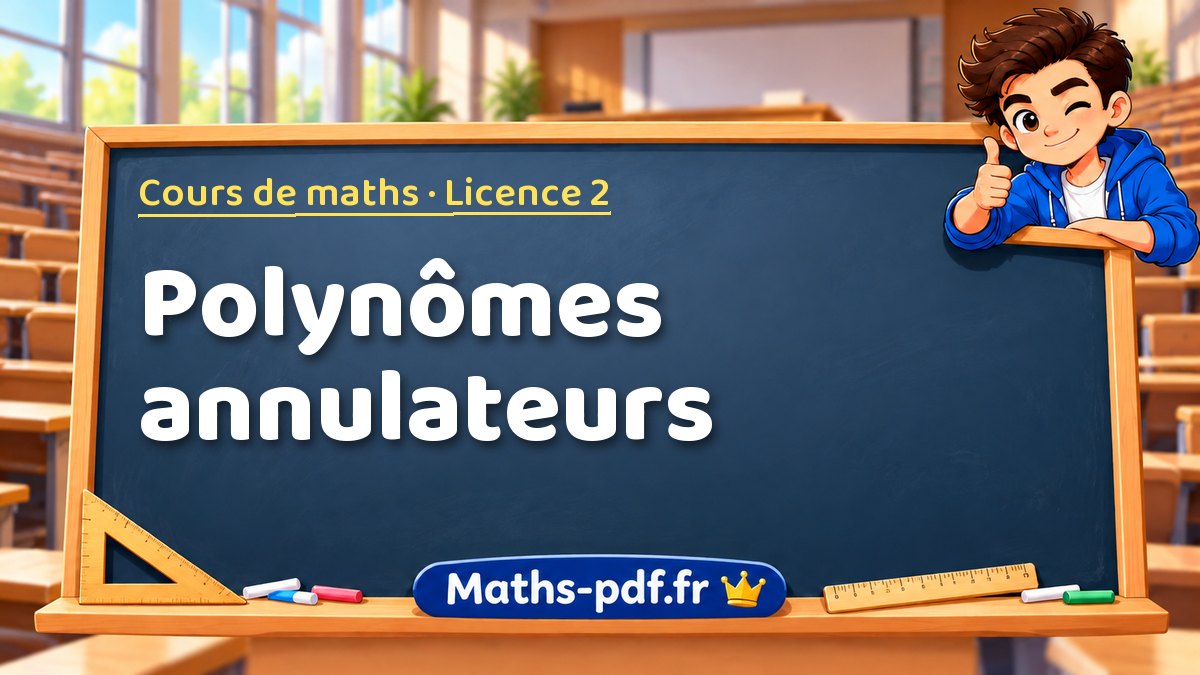 Polynômes annulateurs – Cours de maths en Licence 2 sur Maths-pdf.fr