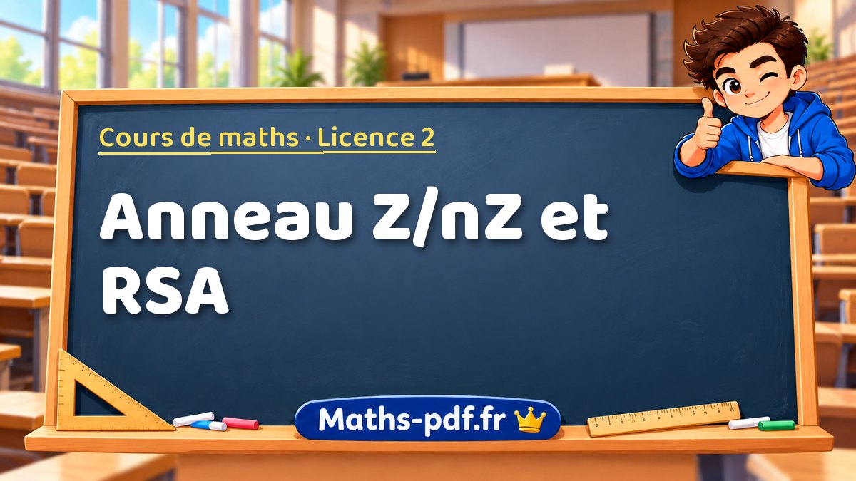 Anneau Z/nZ et RSA – Cours de maths en Licence 2 sur Maths-pdf.fr