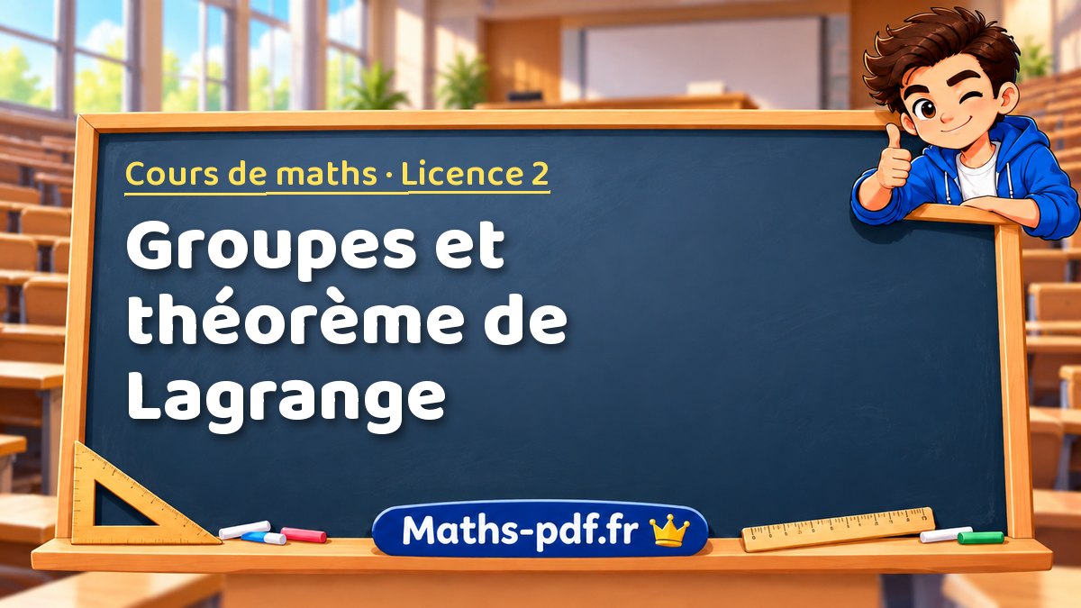 Groupes et théorème de Lagrange – Cours de maths en Licence 2 sur Maths-pdf.fr