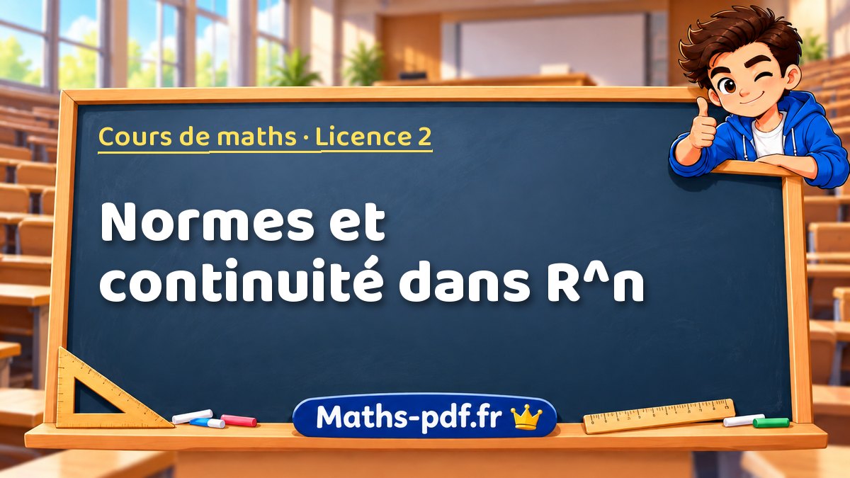 Normes et continuité dans R^n – Cours de maths en Licence 2 sur Maths-pdf.fr