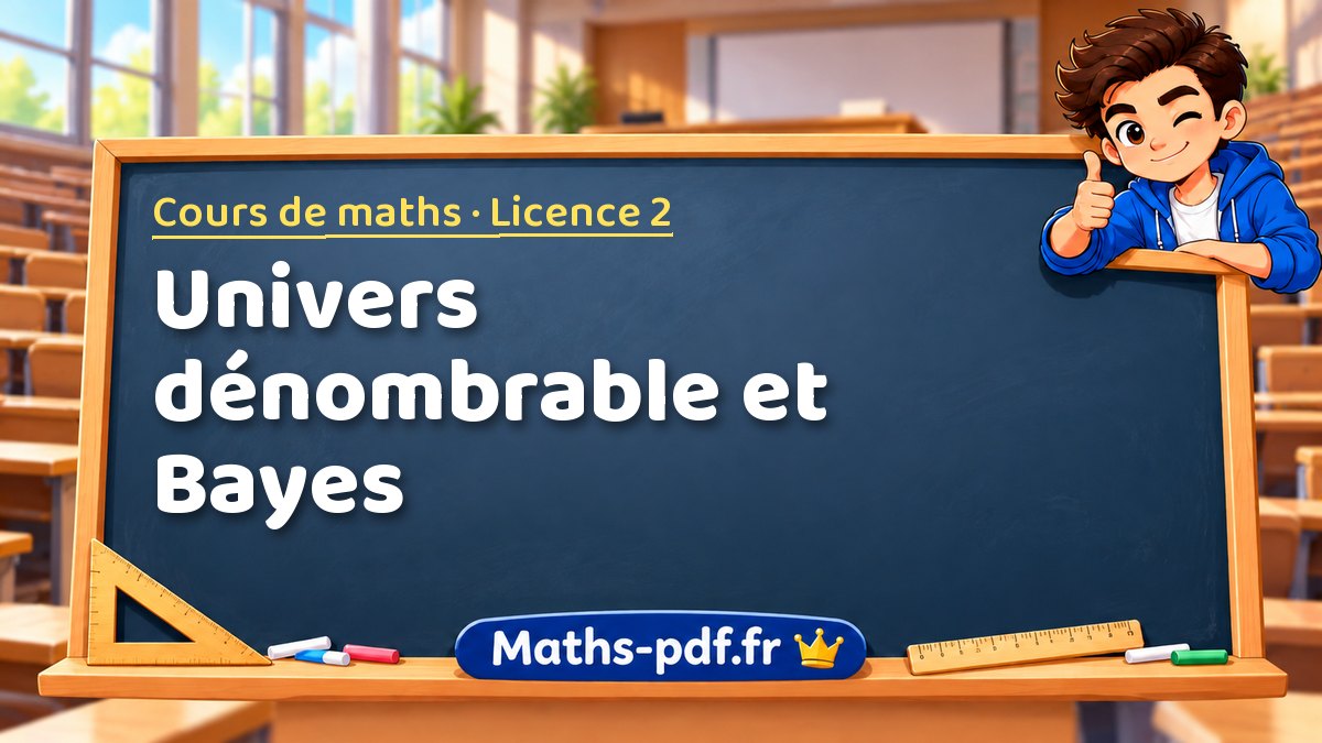 Univers dénombrable et Bayes – Cours de maths en Licence 2 sur Maths-pdf.fr