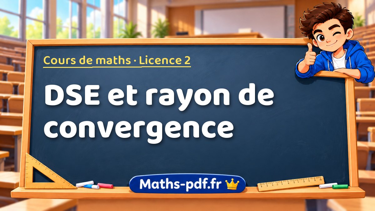 DSE et rayon de convergence – Cours de maths en Licence 2 sur Maths-pdf.fr