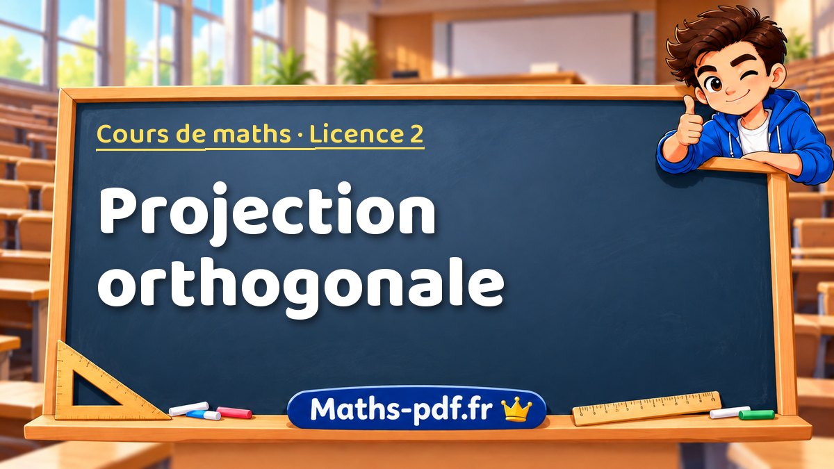 Projection orthogonale – Cours de maths en Licence 2 sur Maths-pdf.fr