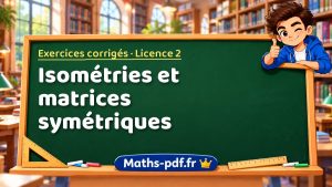 Isométries et matrices symétriques en L2 de maths