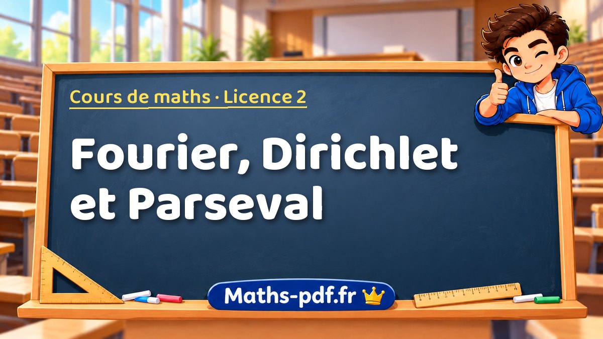 Fourier, Dirichlet et Parseval – Cours de maths en Licence 2 sur Maths-pdf.fr