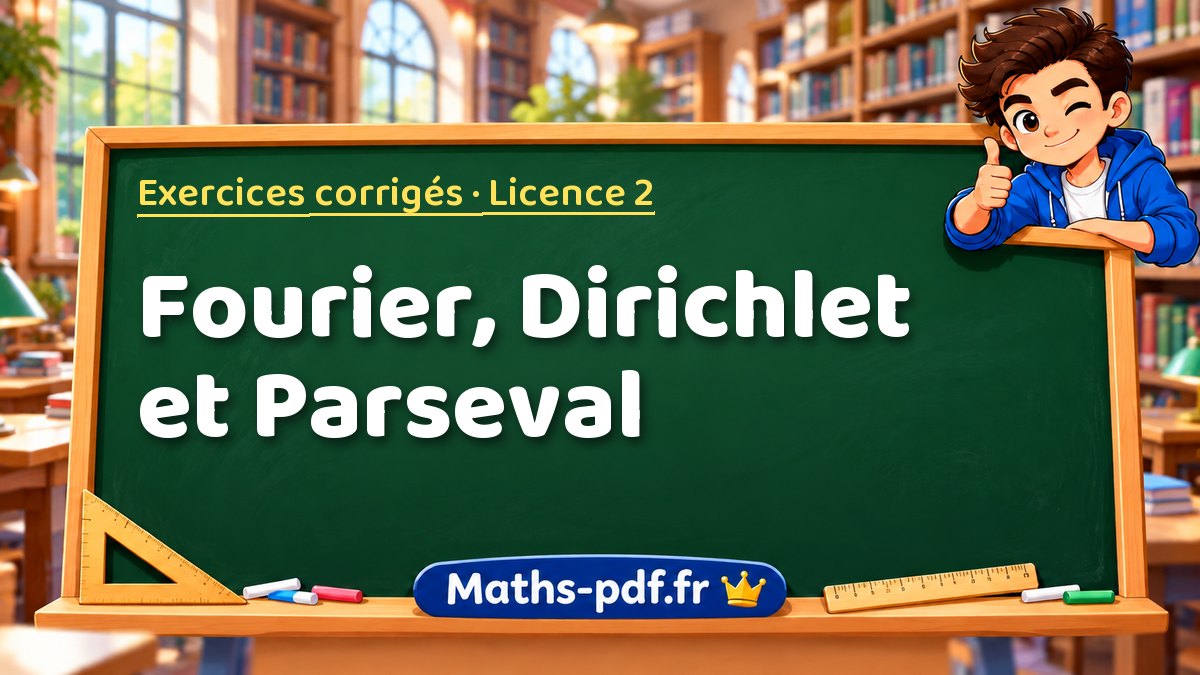 Fourier, Dirichlet et Parseval – Exercices corrigés en Licence 2 sur Maths-pdf.fr
