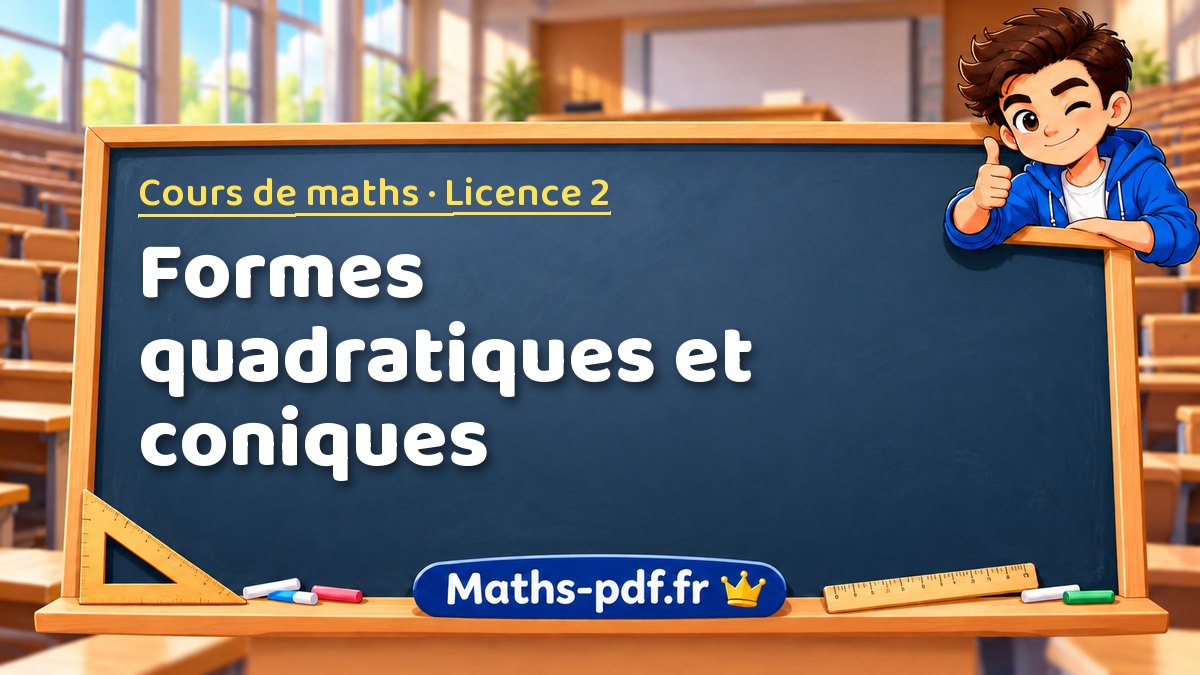 Formes quadratiques et coniques – Cours de maths en Licence 2 sur Maths-pdf.fr